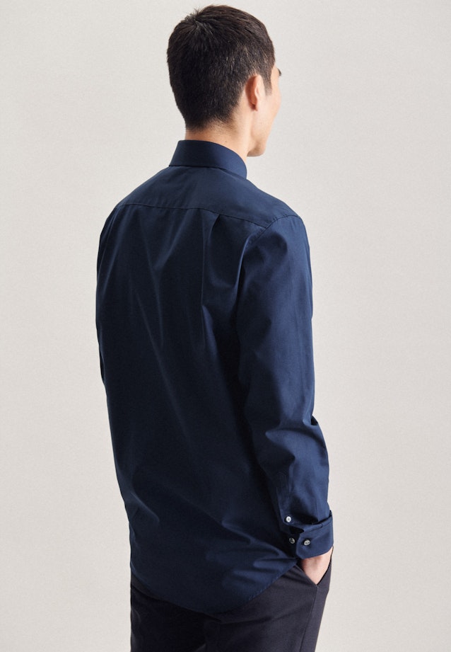 Regular Chemise d'affaires Uni in Bleu Foncé |  Seidensticker Onlineshop