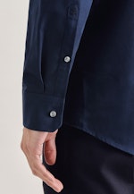 Non-iron Poplin Business Shirt in Regular with Kent-Collar in Dark Blue |  Seidensticker Onlineshop