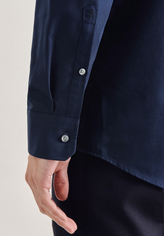Regular Chemise d'affaires Uni in Bleu Foncé |  Seidensticker Onlineshop