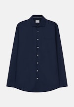 Non-iron Poplin Business Shirt in Regular with Kent-Collar in Dark Blue |  Seidensticker Onlineshop