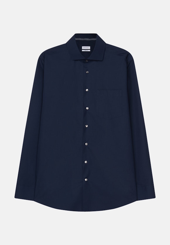 Regular Chemise d'affaires Uni in Bleu Foncé |  Seidensticker Onlineshop