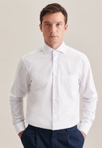 Chemise Business Regular Popeline Col Kent in Blanc |  Seidensticker Onlineshop