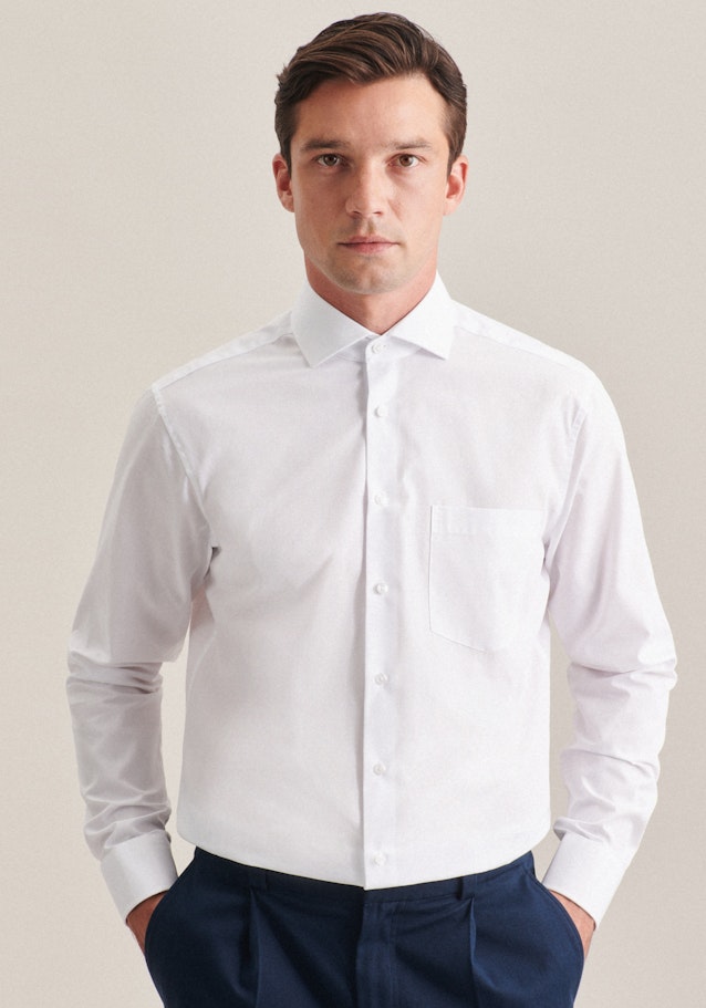 Regular Chemise d'affaires Uni in Blanc | Seidensticker Onlineshop