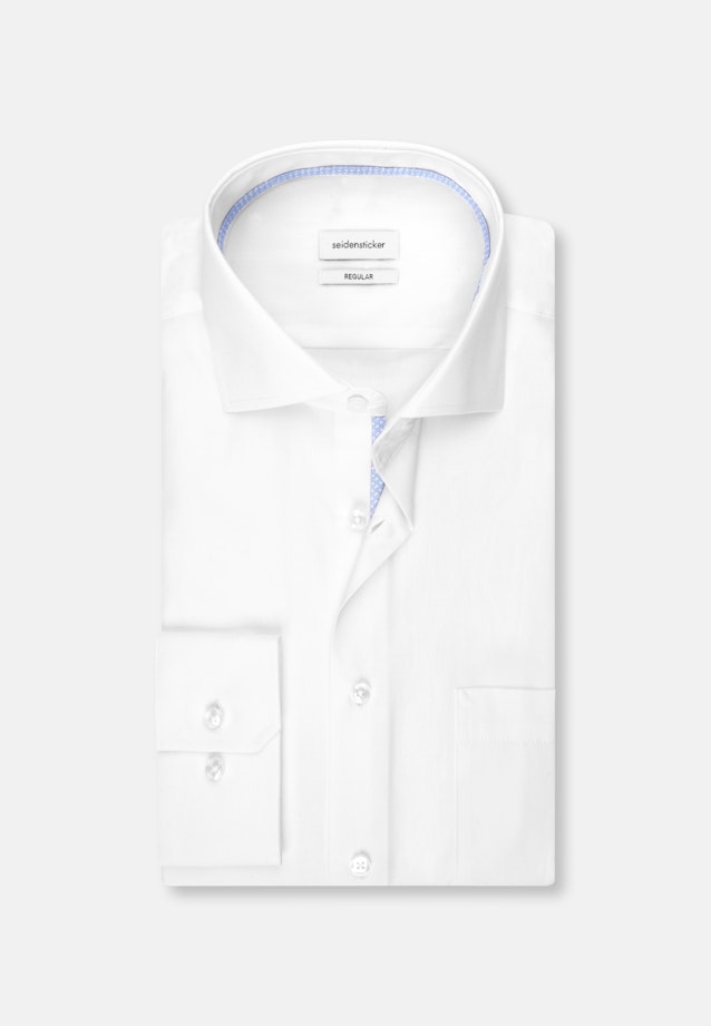 Regular Business Hemd Uni in Weiß |  Seidensticker Onlineshop