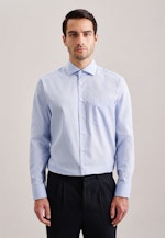 Non-iron Poplin Business Shirt in Regular with Kent-Collar in Light Blue |  Seidensticker Onlineshop