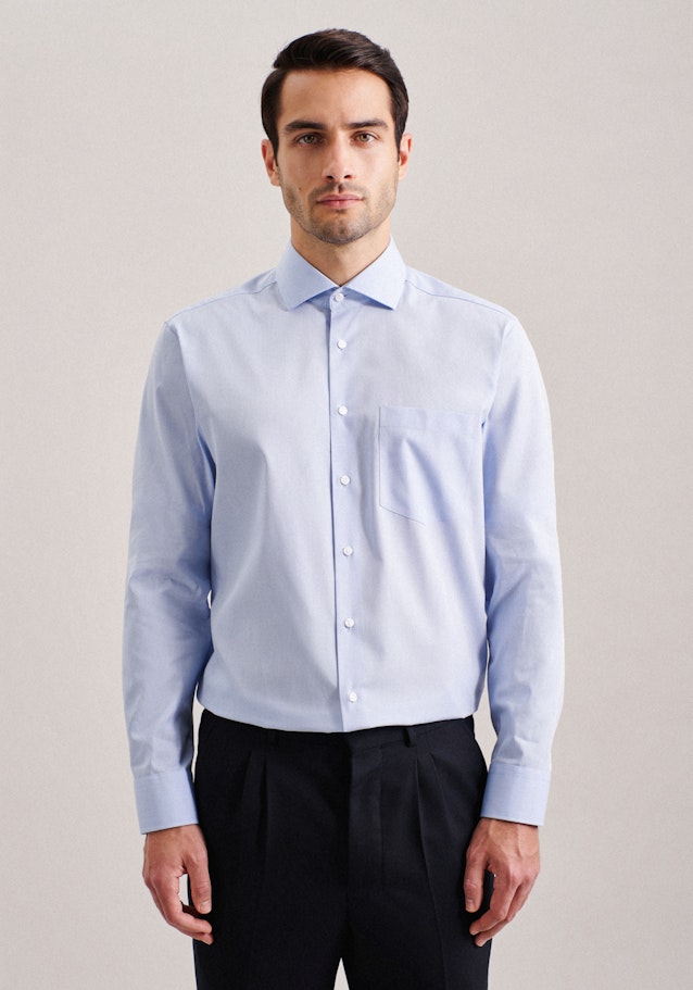 Regular Chemise d'affaires Uni in Bleu Clair | Seidensticker Onlineshop