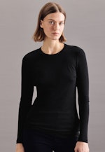 Crew Neck Pullover Uni in Black |  Seidensticker Onlineshop