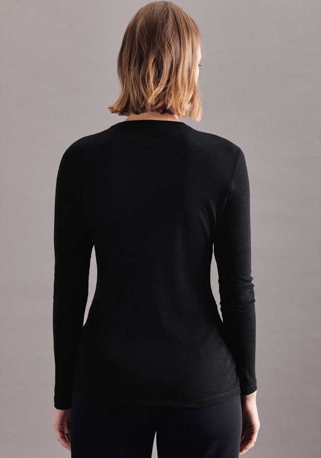 Pullover Encolure Ronde in Noir |  Seidensticker Onlineshop