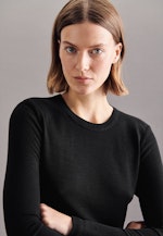 Crew Neck Pullover Uni in Black |  Seidensticker Onlineshop