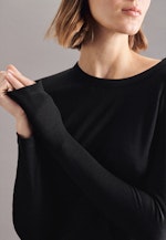 Crew Neck Pullover Uni in Black |  Seidensticker Onlineshop