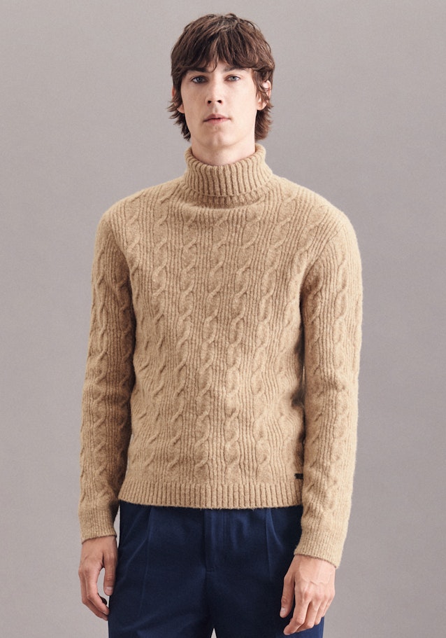 Polo neck Pullover in Brown | Seidensticker Onlineshop