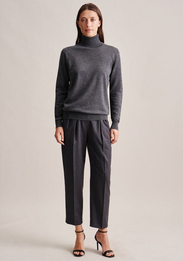 Polo neck Pullover in Grey |  Seidensticker Onlineshop