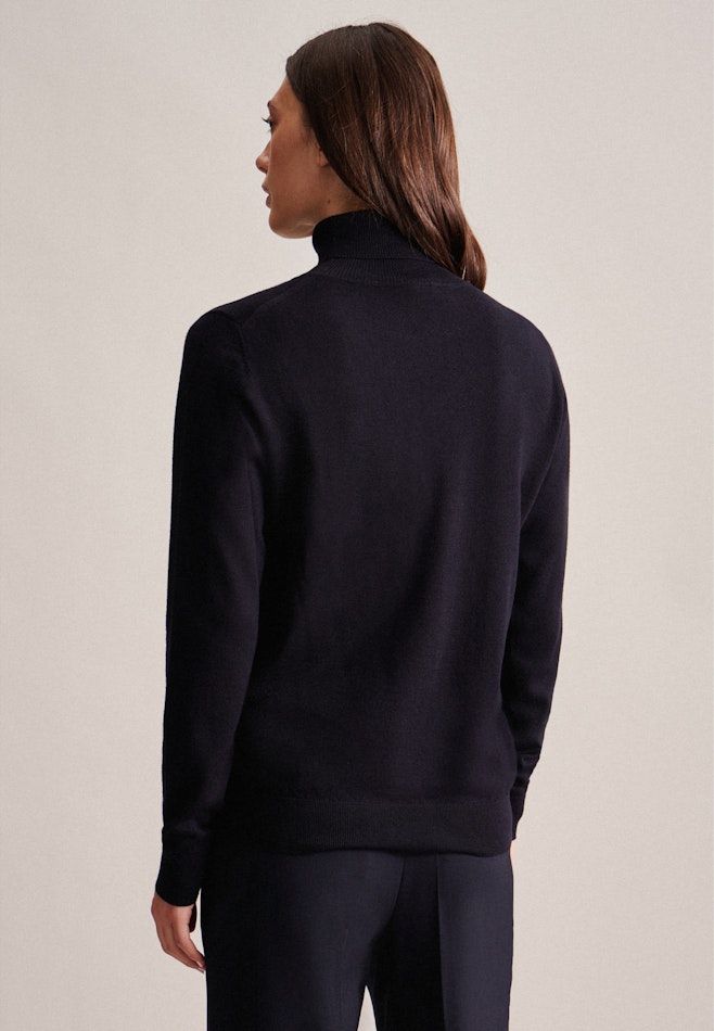 Polo neck Pullover in Dark Blue | Seidensticker online shop