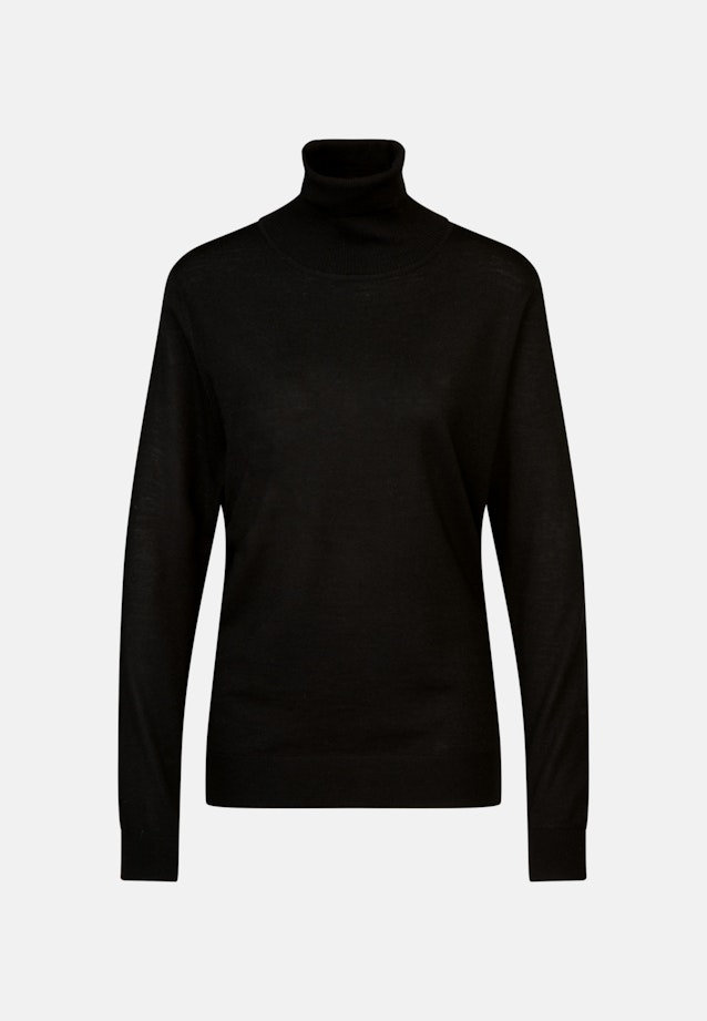 Polo neck Pullover in Black |  Seidensticker Onlineshop