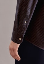 Regular Casual Hemd Print in Braun |  Seidensticker Onlineshop