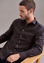 Regular Casual Hemd Print in Braun |  Seidensticker Onlineshop