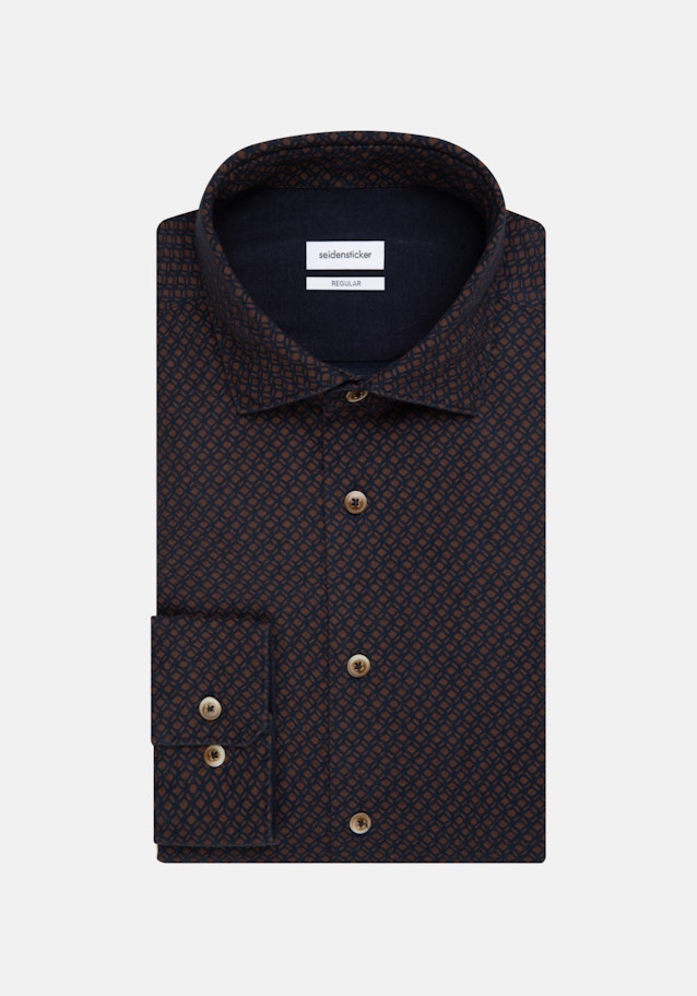 Casual Shirt in Regular with Kentkraag in Bruin |  Seidensticker Onlineshop