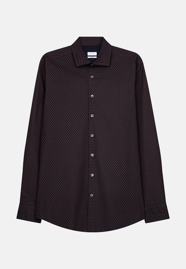 Regular Casual Hemd Print in Braun |  Seidensticker Onlineshop