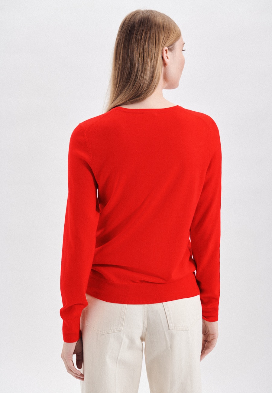 Rundhals Pullover Regular 100% Wolle in Orange |  Seidensticker Onlineshop