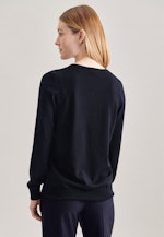 Pullover Encolure Ronde in Bleu Foncé |  Seidensticker Onlineshop