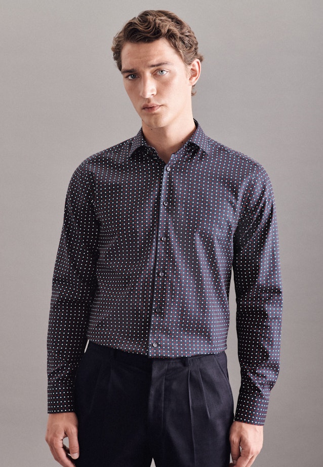 Regular Chemise Business Imprimé in Bleu Foncé |  Seidensticker Onlineshop