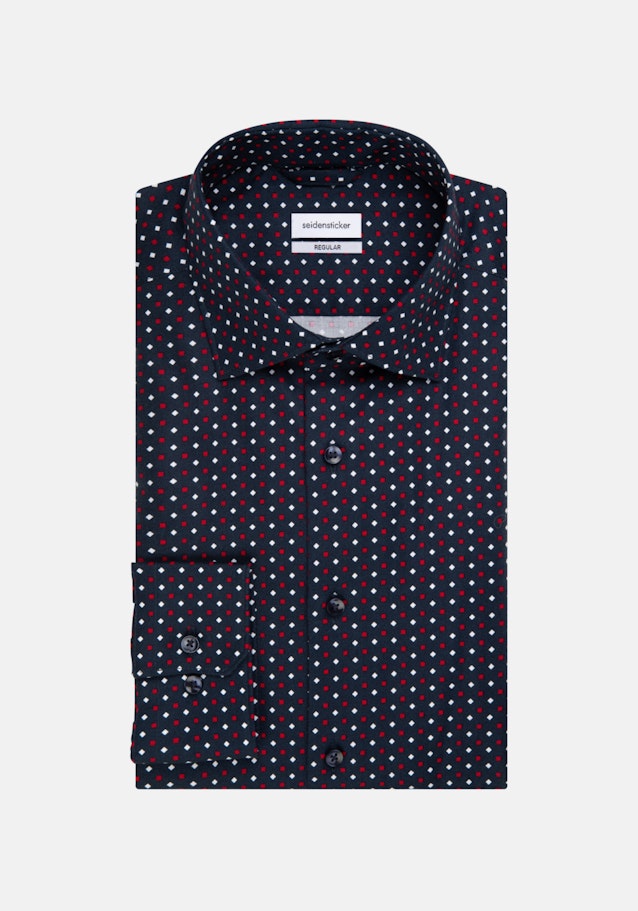 Chemise Business Regular Twill (sergé) Col Kent in Bleu Foncé |  Seidensticker Onlineshop