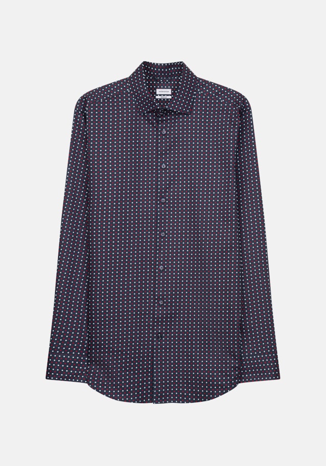 Chemise Business Regular Twill (sergé) Col Kent in Bleu Foncé |  Seidensticker Onlineshop