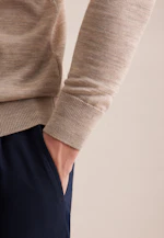 Regular Pull-over Uni in Beige |  Seidensticker Onlineshop