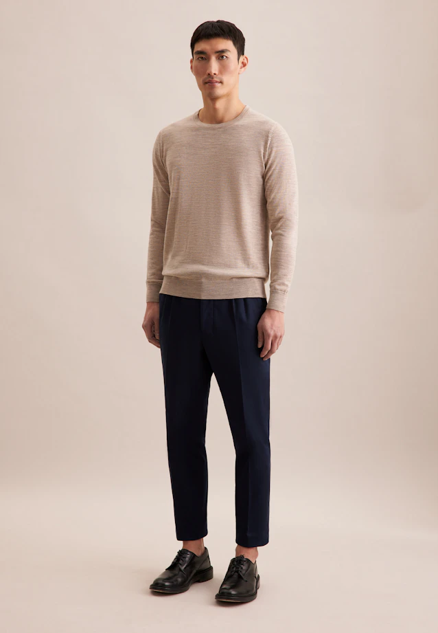 Regular Pull-over Uni in Beige |  Seidensticker Onlineshop