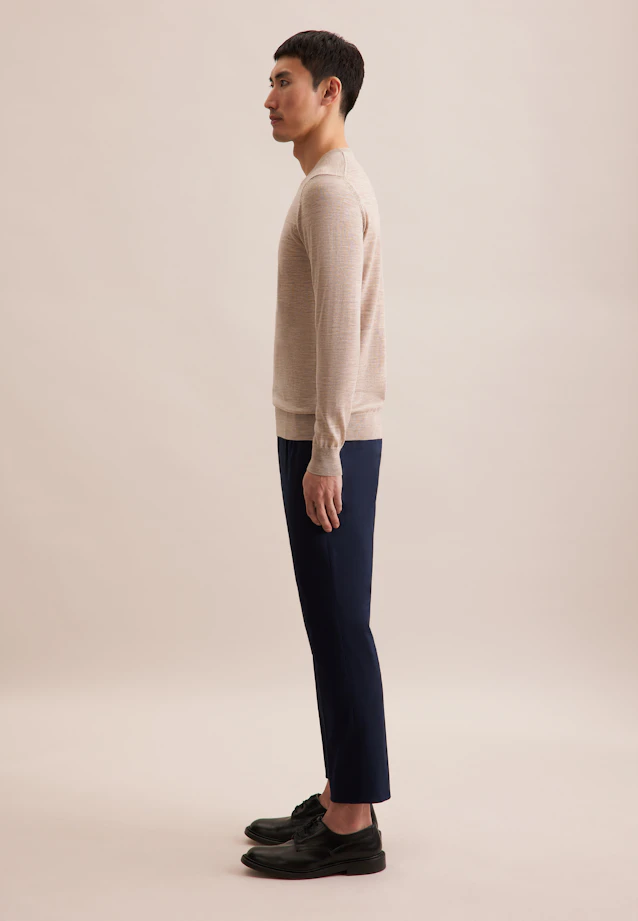 Regular Pull-over Uni in Beige |  Seidensticker Onlineshop