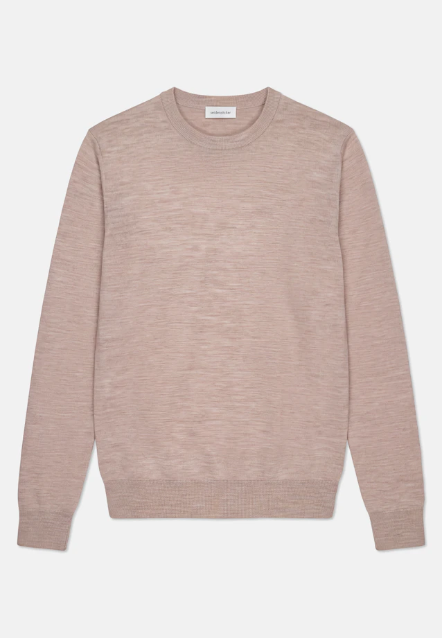 Regular Pull-over Uni in Beige |  Seidensticker Onlineshop
