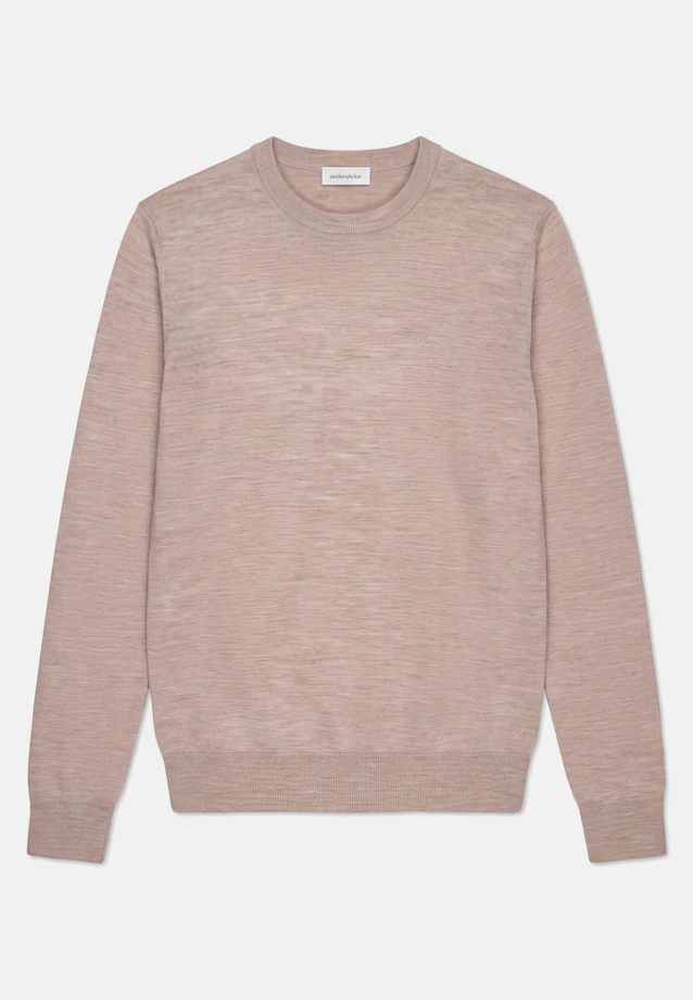 Regular Pullover Uni in Beige |  Seidensticker Onlineshop