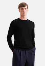Round neck Pullover  , Uni in Black |  Seidensticker Onlineshop
