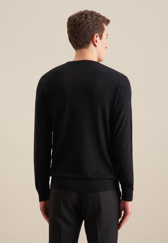 Round neck Pullover  , Uni in Black | Seidensticker online shop