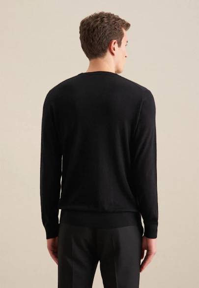 Regular Pull-over Uni in Noir |  Seidensticker Onlineshop