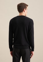 Regular Pullover Uni in Schwarz |  Seidensticker Onlineshop