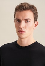 Regular Pullover Uni in Schwarz |  Seidensticker Onlineshop