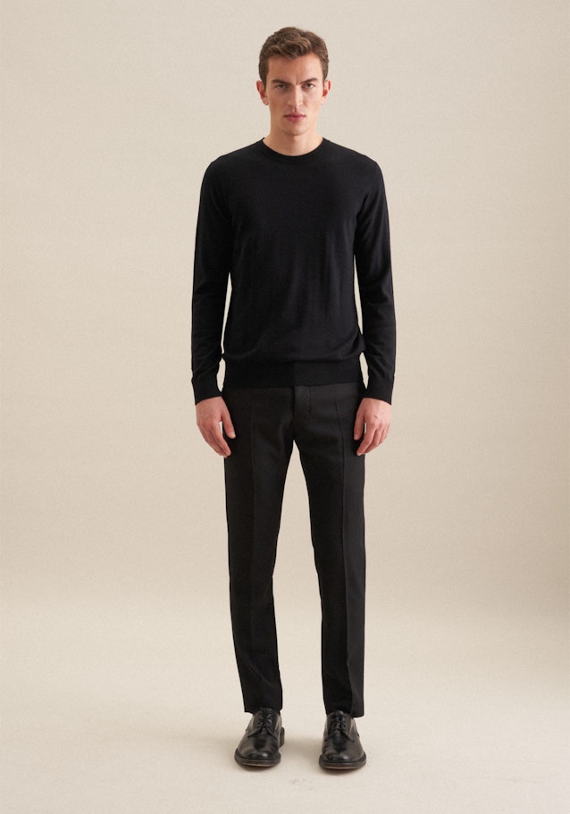 Regular Pullunder, Pullover Uni in Noir | Seidensticker Onlineshop
