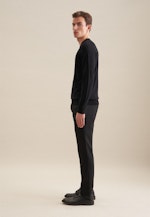 Regular Pullover Uni in Schwarz |  Seidensticker Onlineshop