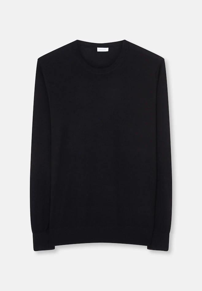 Regular Pullover Uni in Schwarz | Seidensticker Onlineshop