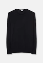 Rundhals Pullover  , Uni in Schwarz |  Seidensticker Onlineshop