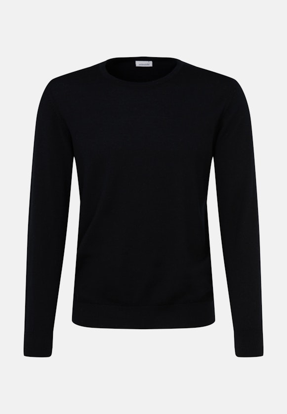 Regular Pullover Uni in Schwarz |  Seidensticker Onlineshop