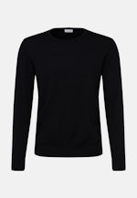 Regular Pullover Uni in Schwarz |  Seidensticker Onlineshop