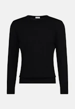 Regular Pullover Uni in Schwarz |  Seidensticker Onlineshop