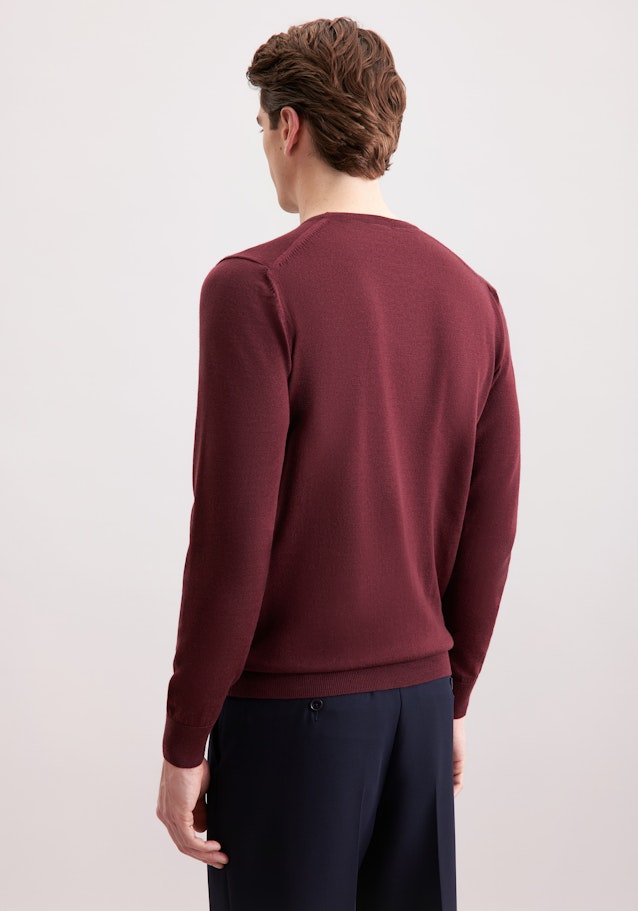 Regular Pullover Uni in Rot | Seidensticker Onlineshop