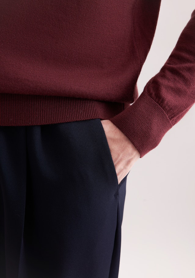 Regular Pullover Uni in Rot | Seidensticker Onlineshop