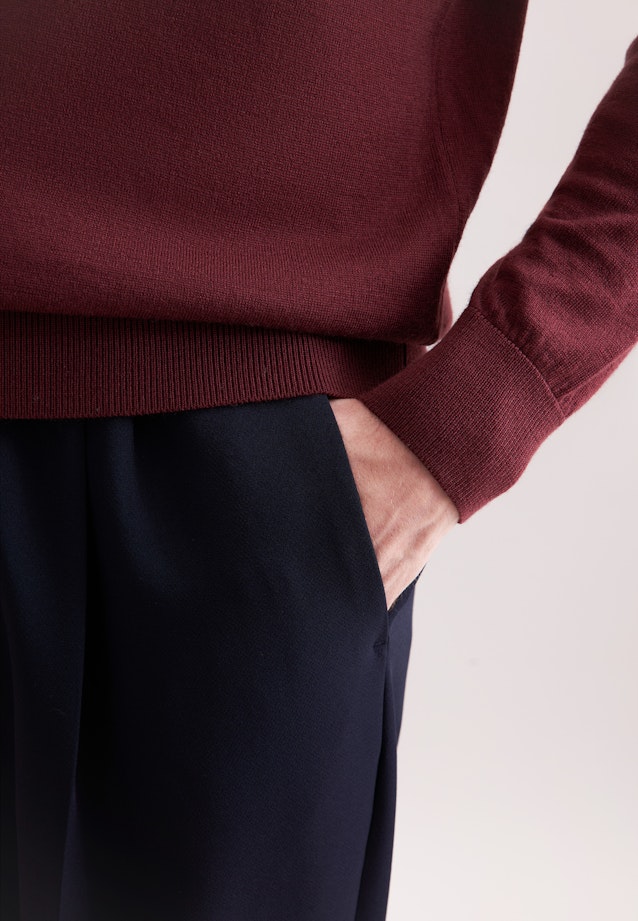 Regular Pullover Uni in Rot |  Seidensticker Onlineshop