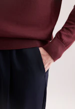 Rundhals Pullover  , Uni in Rot |  Seidensticker Onlineshop