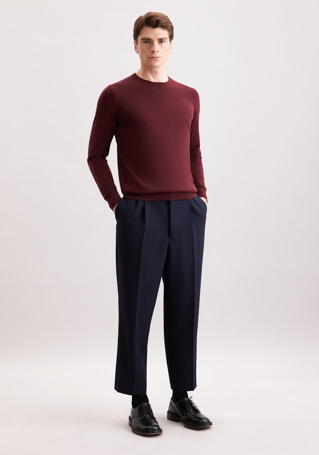 Regular Pullover Uni in Rot | Seidensticker Onlineshop