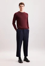 Rundhals Pullover  , Uni in Rot |  Seidensticker Onlineshop